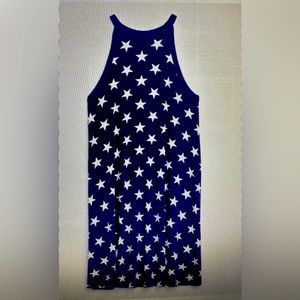 Old Navy high neck navy blue stars dress NWT